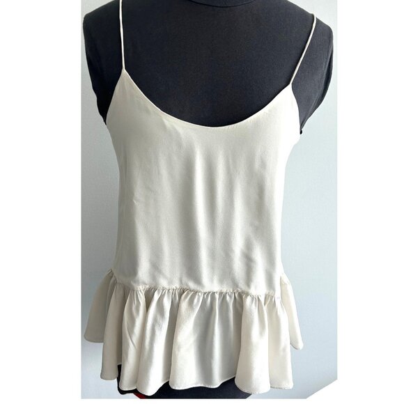 Club Monaco Cream Silk Top Sz S - Picture 1 of 5